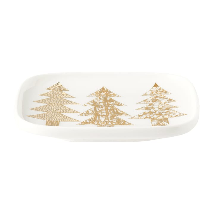 Plato Kuusikossa 10x10 cm, blanco-oro Marimekko