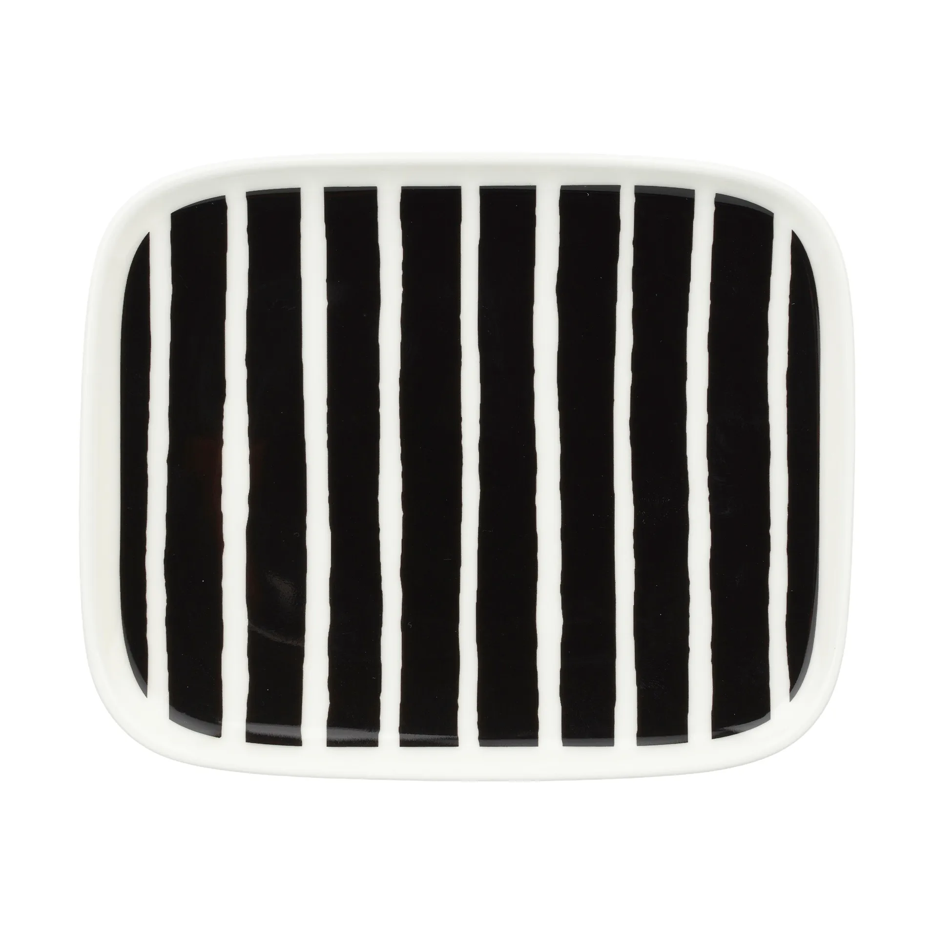Plato Oiva Piccolo 12x15 cm, Black-white Marimekko