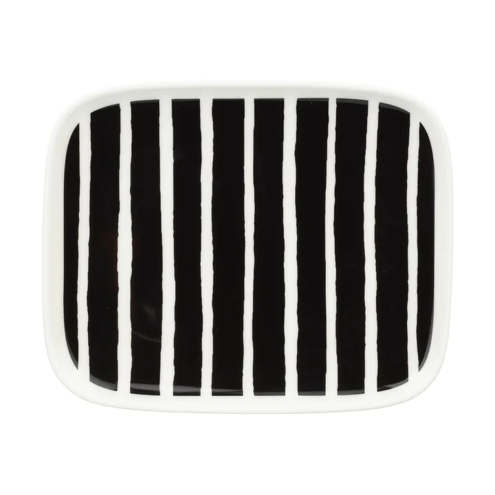 Plato Oiva Piccolo 12x15 cm - Black-white - Marimekko