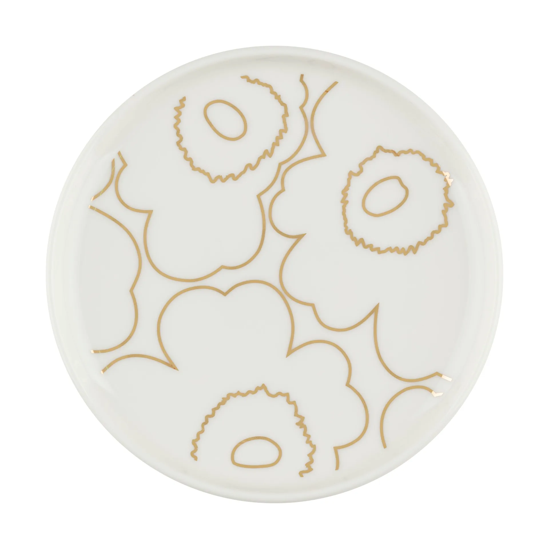 Plato Piirto Unikko Oiva Ø13,5 cm, White-gold Marimekko