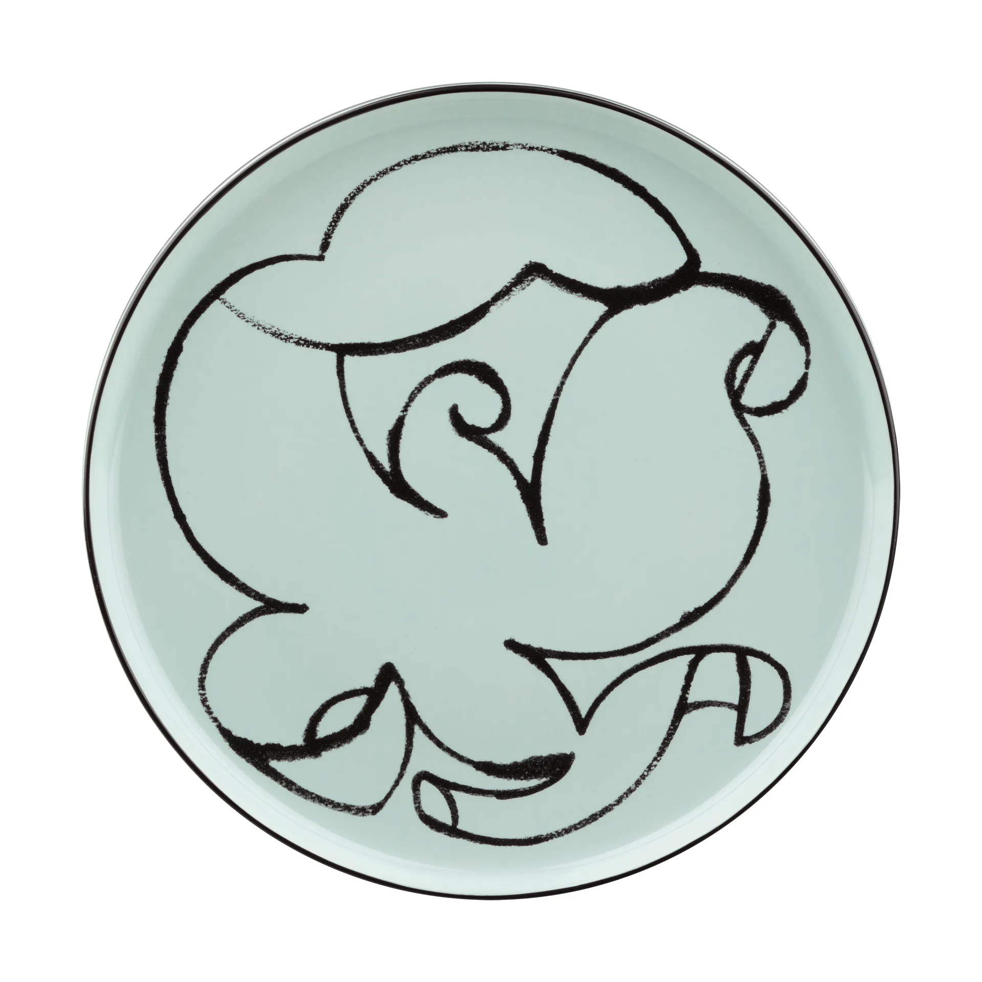 Plato Pistilla Ø20 cm, Mint-black Marimekko