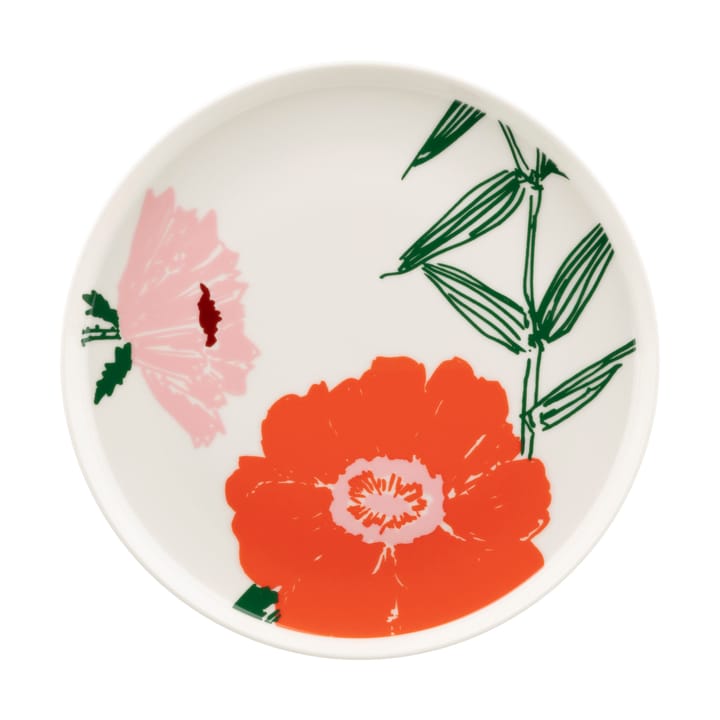 Plato Puutarhakutsut Ø20 cm - White-green-orange - Marimekko