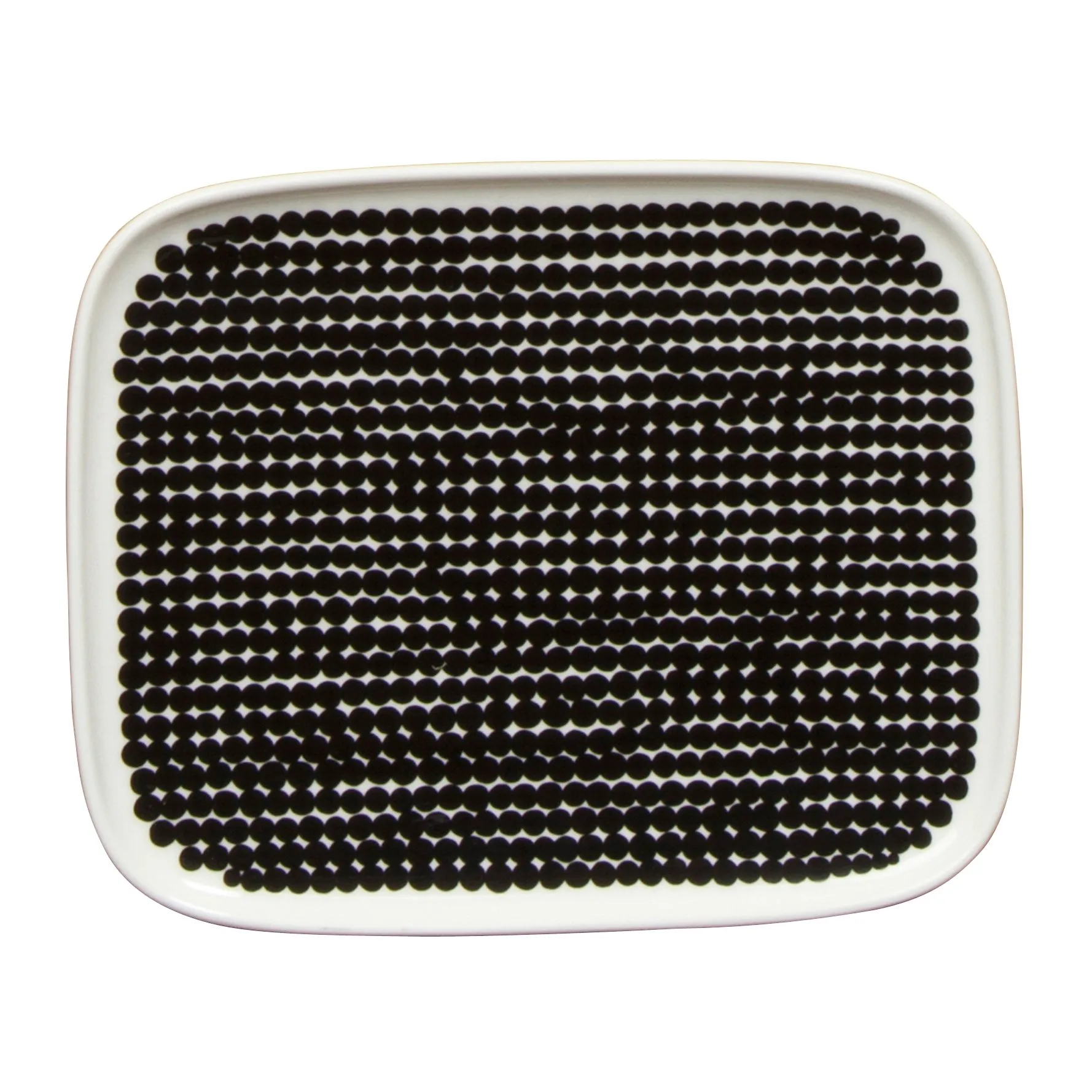 Plato Räsymatto 15x12 cm, negro-blanco Marimekko