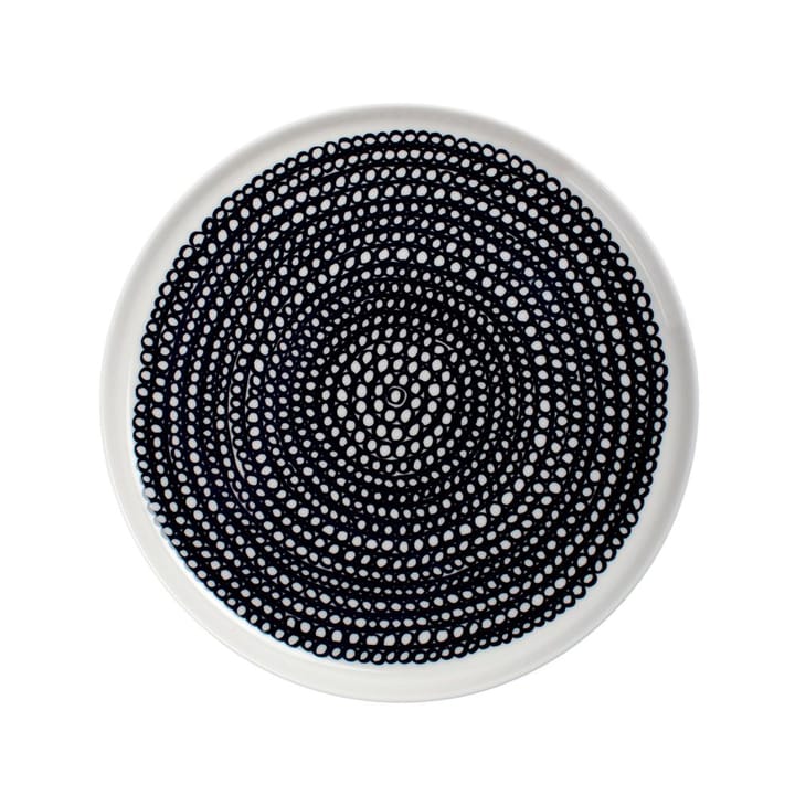 Plato Räsymatto Ø20 cm - negro-blanco (puntos pequeños) - Marimekko