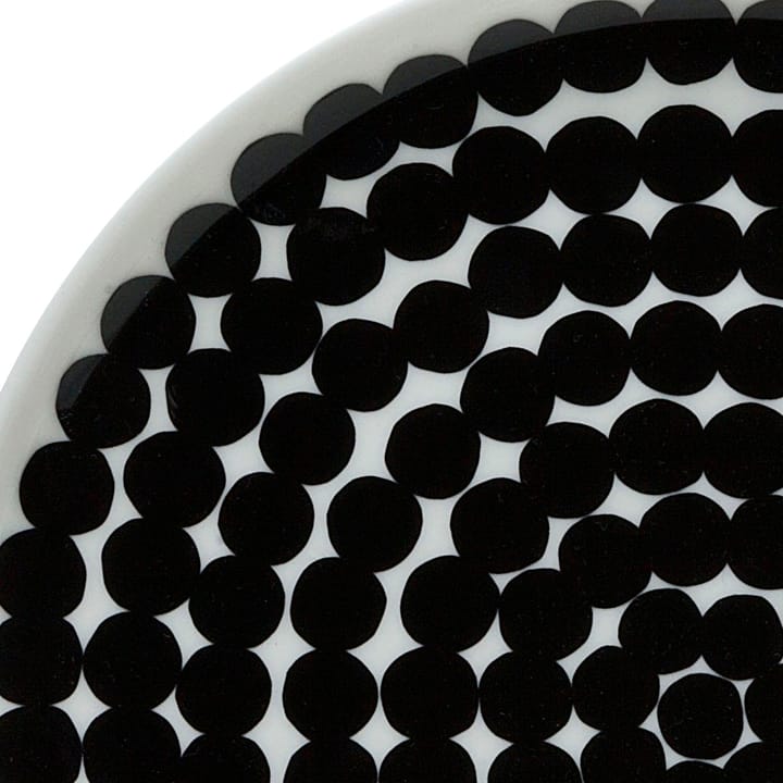 Plato Räsymatto Ø20 cm, negro-blanco Marimekko