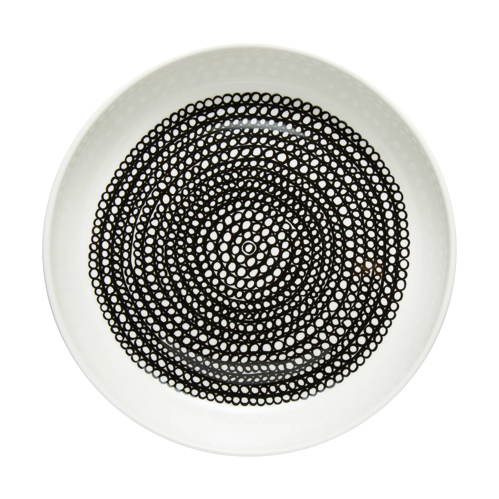 Plato Räsymatto Ø20,5 cm, blanco-negro Marimekko