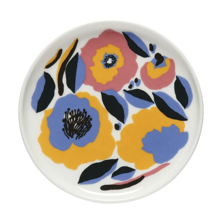 Plato Rosarium 13,5 cm - blanco-rojo-amarillo-azul - Marimekko
