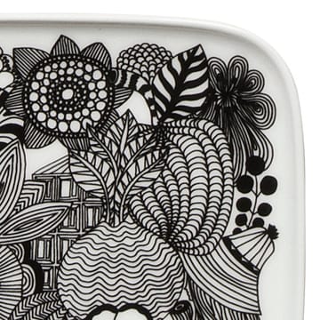 Plato Siirtolapuutarha 15x12 cm - negro-blanco (Finlandia 100 años) - Marimekko