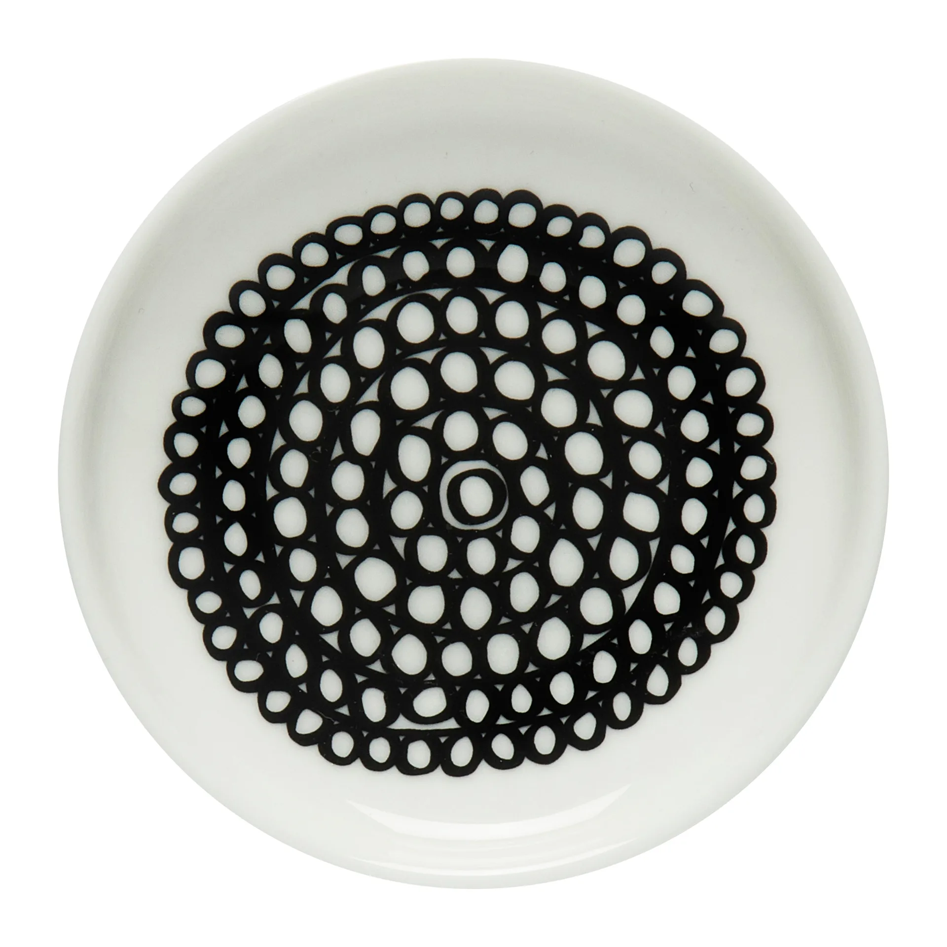 Plato Siirtolapuutarha 8,5 cm, negro-blanco Marimekko