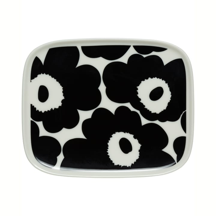 Plato Unikko 12x15 cm - negro-blanco - Marimekko