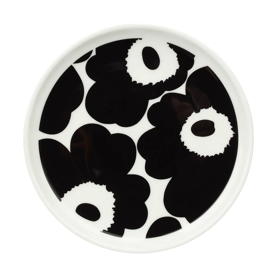 Plato Unikko Ø13,5 cm, Black-White Marimekko