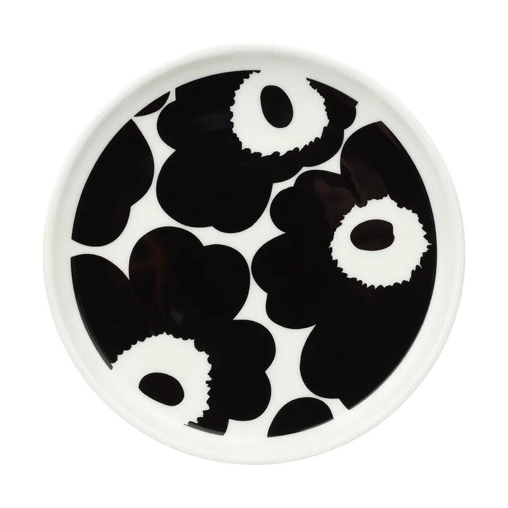 Plato Unikko Ø13,5 cm - Black-White - Marimekko