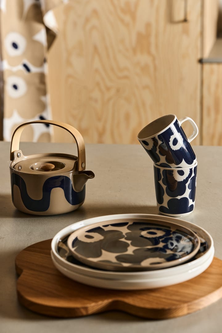 Plato Unikko Ø20 cm, Tierra-azul oscuro Marimekko