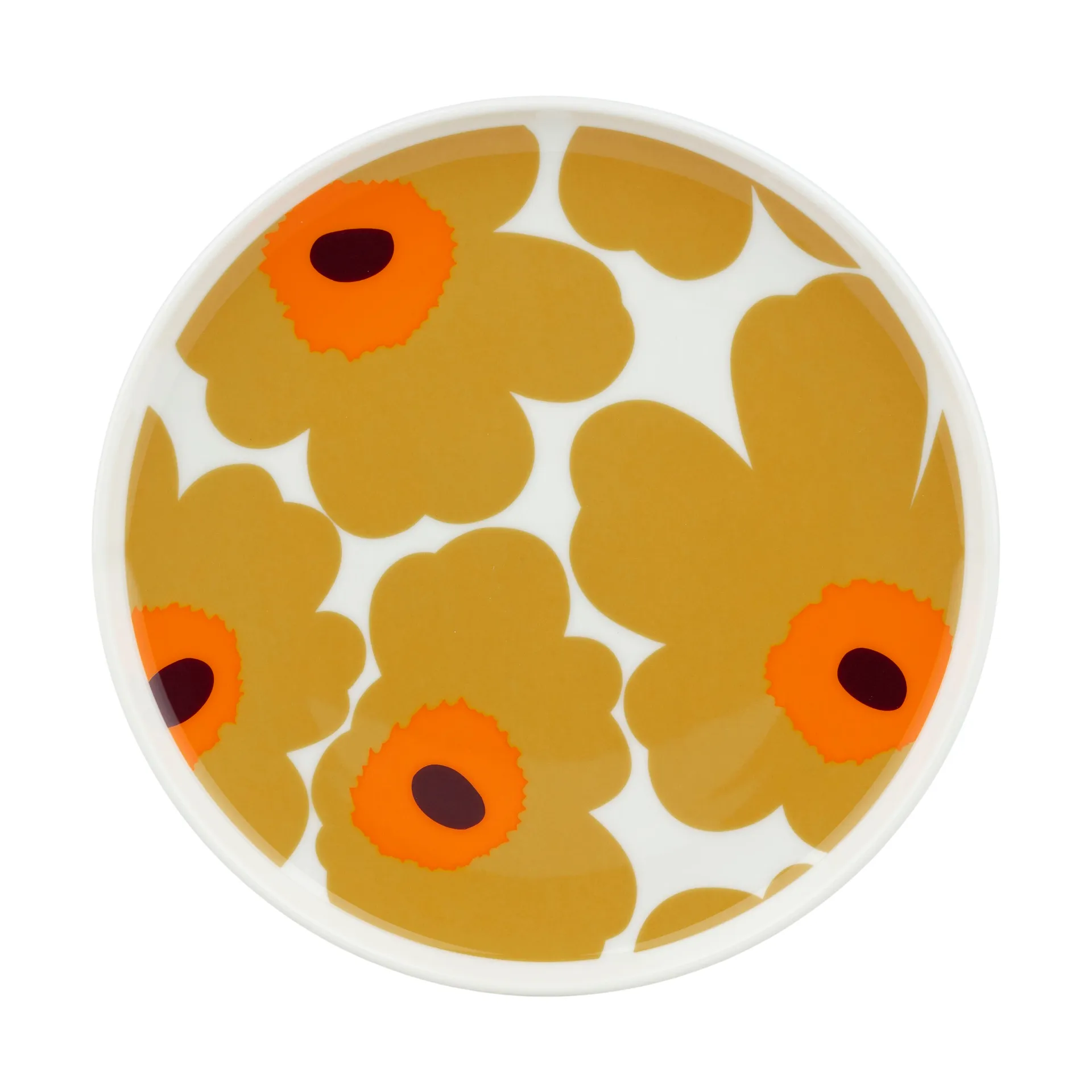 Plato Unikko Ø20 cm, White-caramel-warm orange Marimekko
