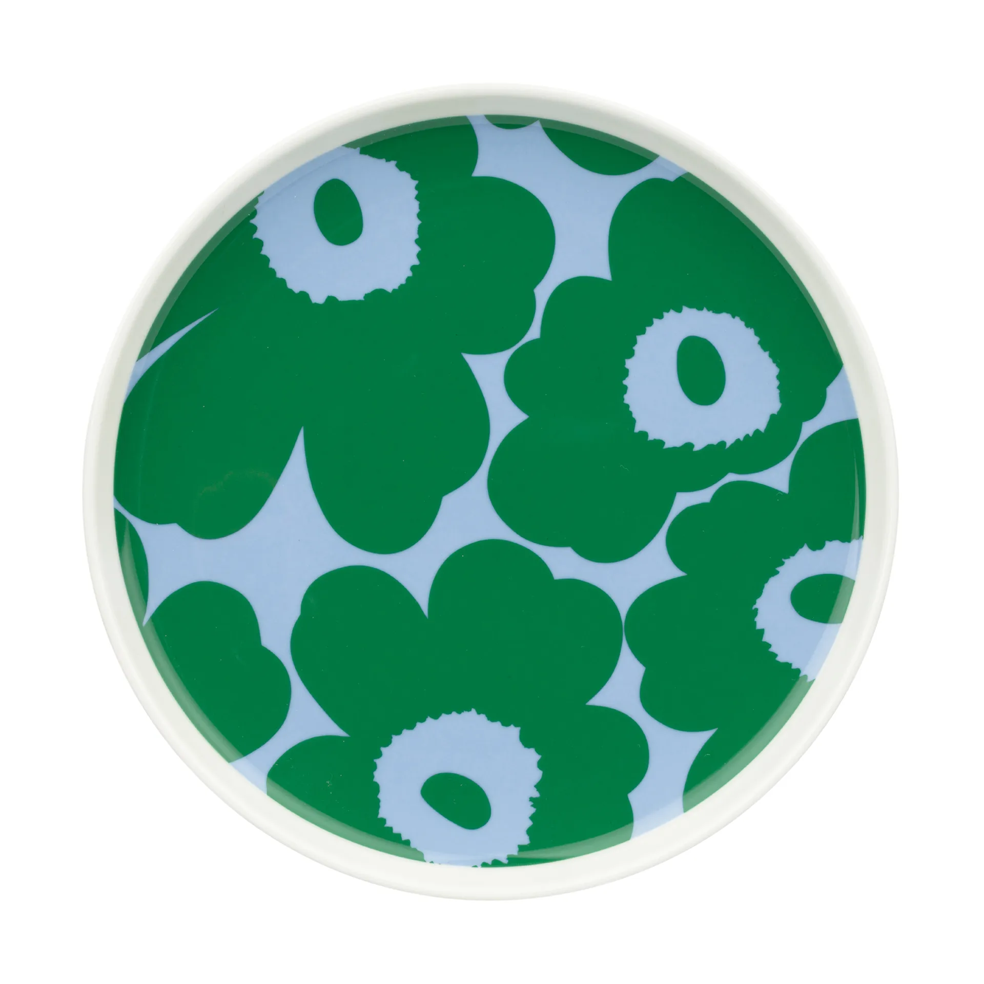 Plato Unikko Ø20 cm, White-green-light blue Marimekko