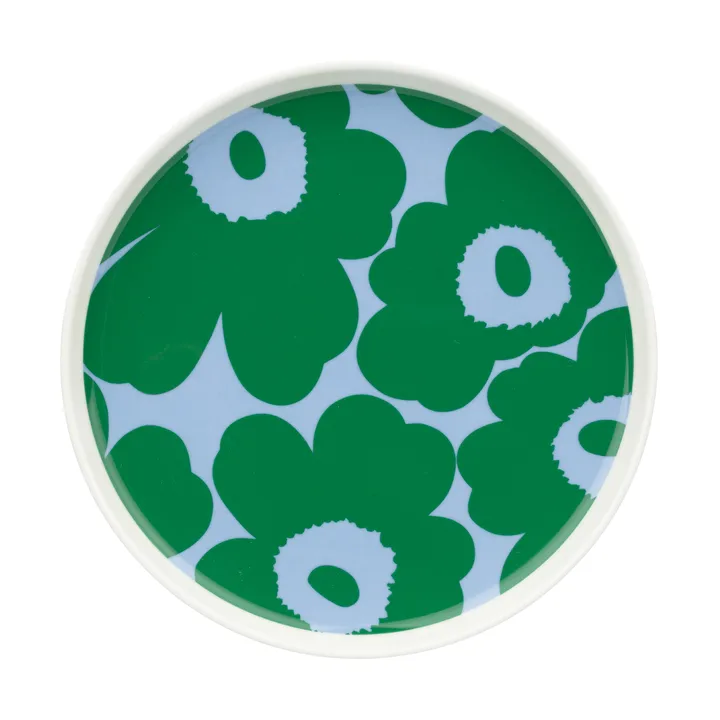 Plato Unikko Ø20 cm - White-green-light blue - Marimekko