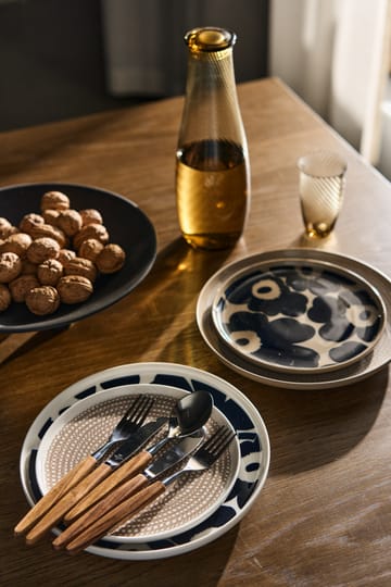 Plato Unikko Ø25 cm - Blanco-azul oscuro - Marimekko