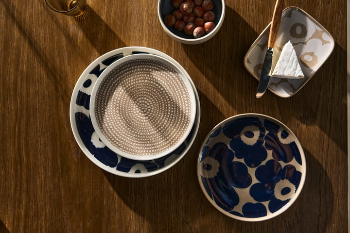 Plato Unikko Ø25 cm, Blanco-azul oscuro Marimekko