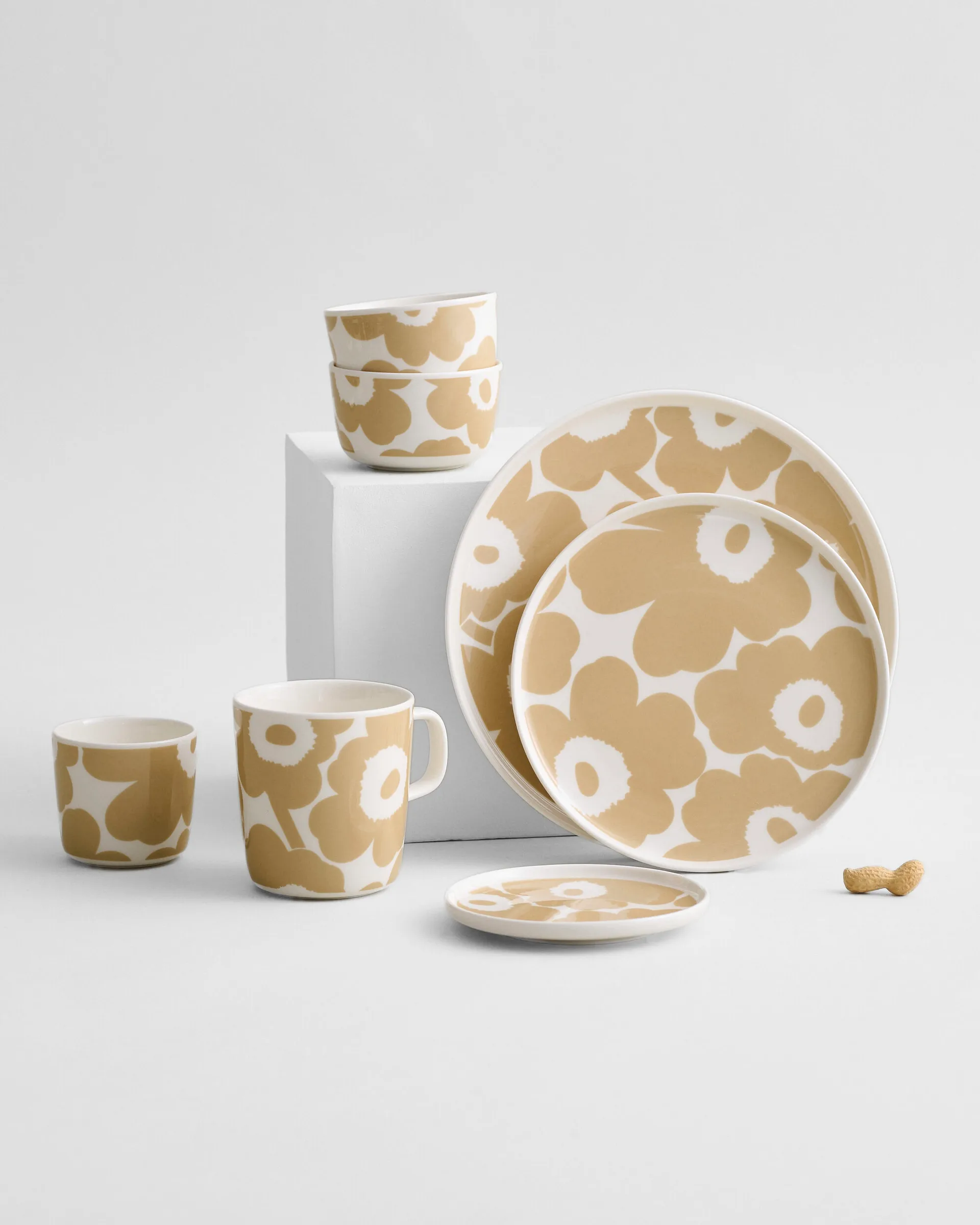 Plato Unikko beige-blanco, Ø25 cm Marimekko