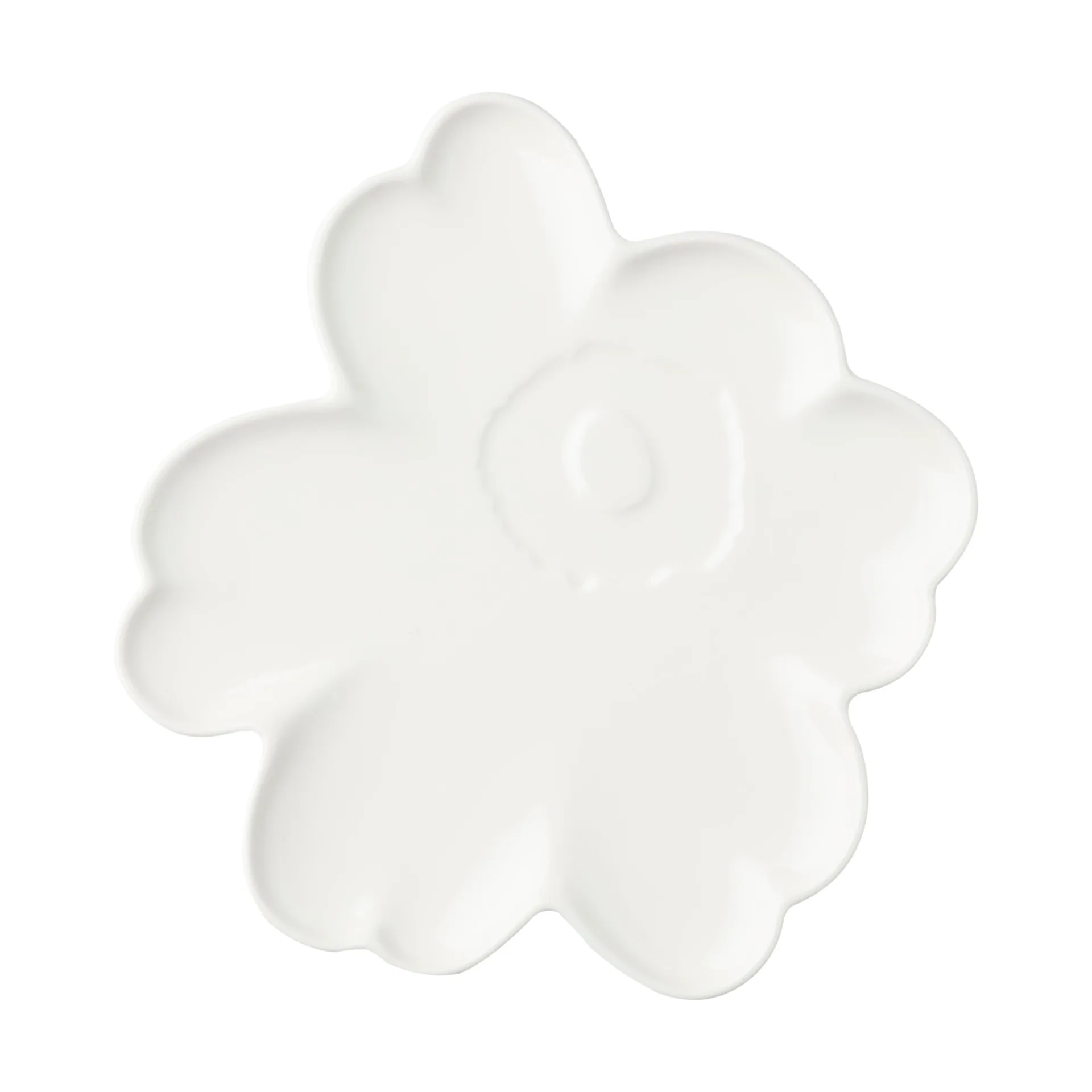 Plato Unikko Shape 20 cm, White Marimekko