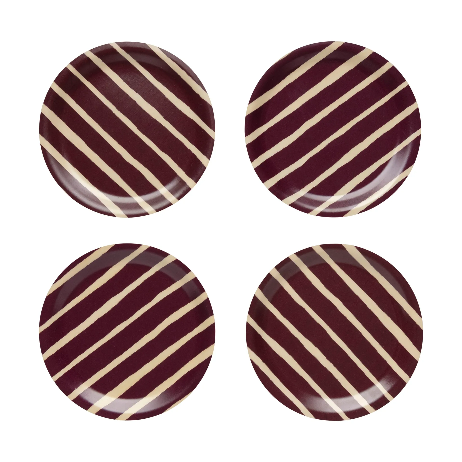 Posavasos Piccolo Ø9 cm, 4-pack, Burgundy Marimekko