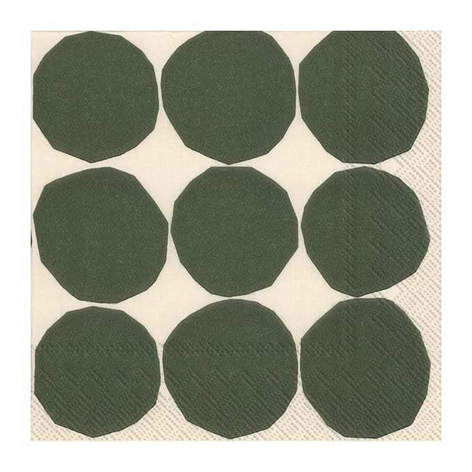 Servilleta Kivet 33x33 cm, set de 20 - blanco-verde - Marimekko