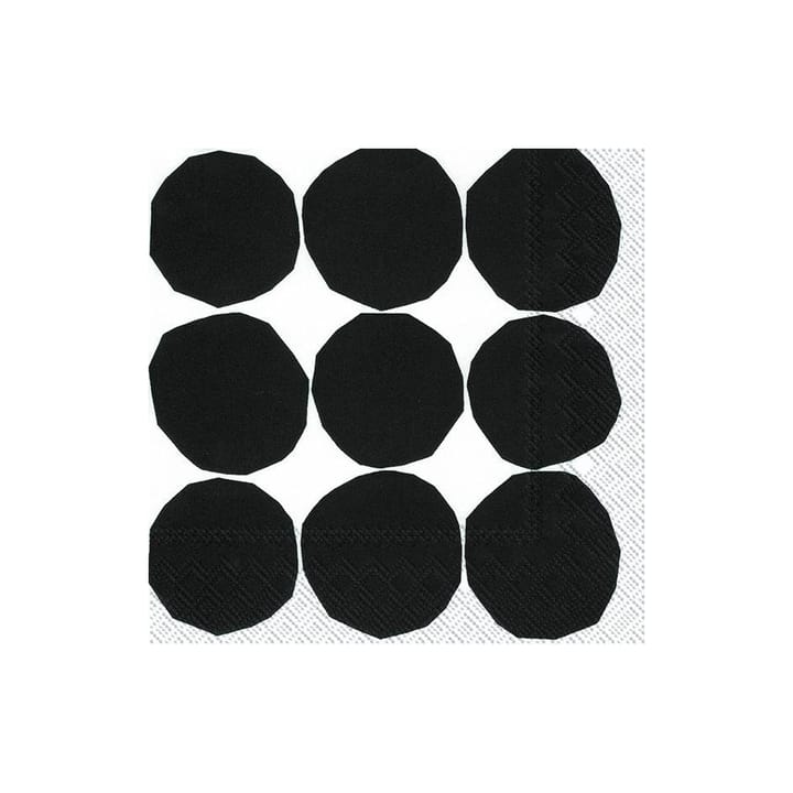 Servilleta Kivet 33x33 cm, set de 20 - negro-blanco - Marimekko