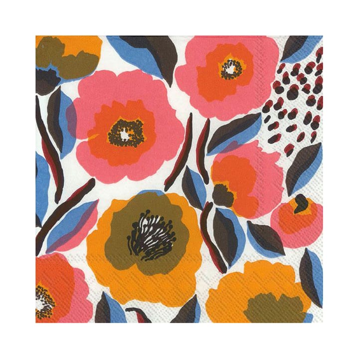 Servilleta Rosarium 33x33 cm, set de 20 - blanco - Marimekko