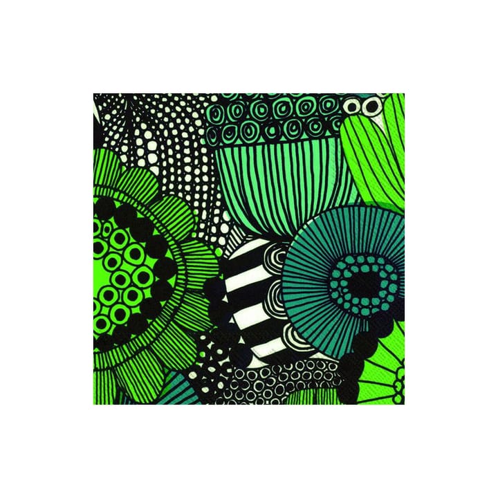 Servilleta Siirtolapuutarha 33x33 cm, set de 20 - verde - Marimekko