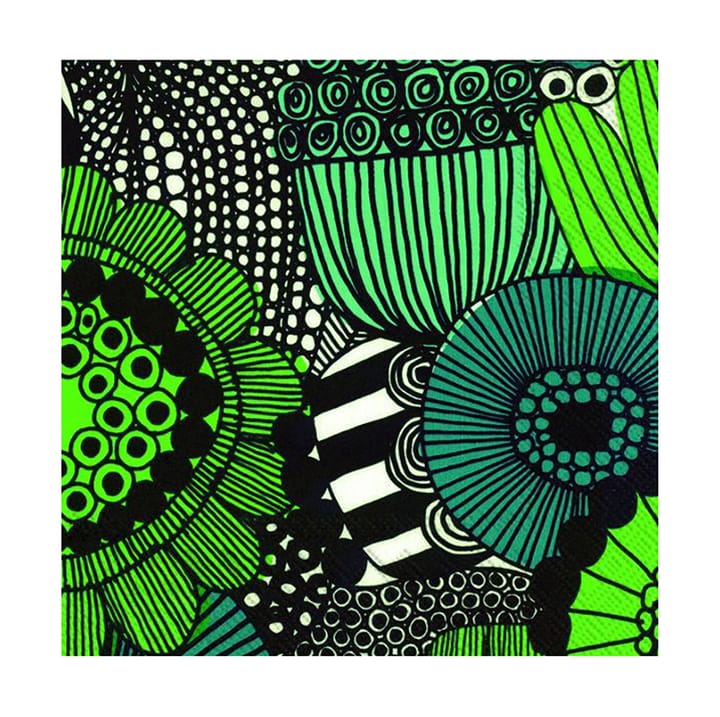 Servilleta Siirtolapuutarha 33x33 cm, set de 20 - verde - Marimekko