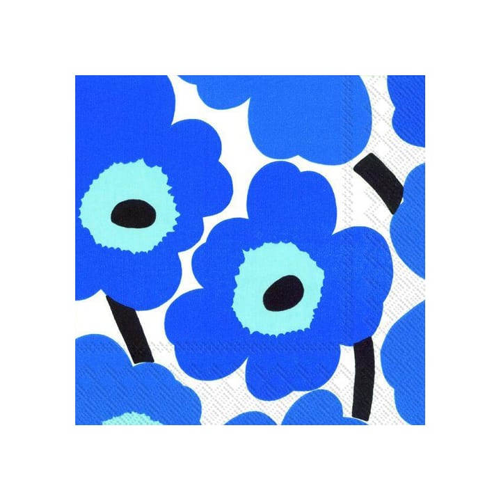 Servilleta Unikko 40x40 cm, set de 20 - azul - Marimekko