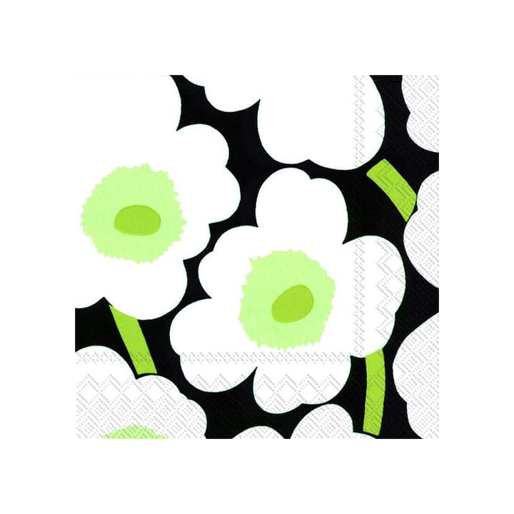 Servilleta Unikko 40x40 cm, set de 20 - negro - Marimekko