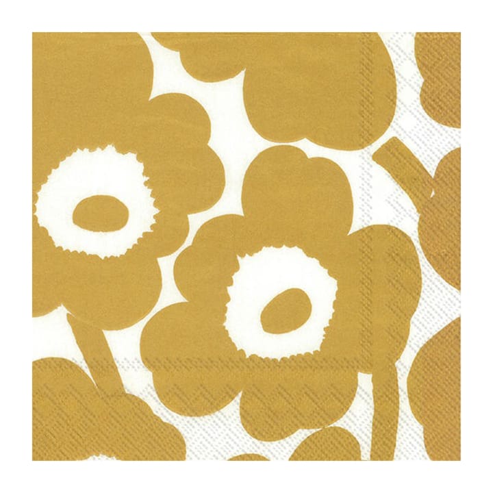 Servilleta Unikko 40x40 cm, set de 20 - White-gold - Marimekko