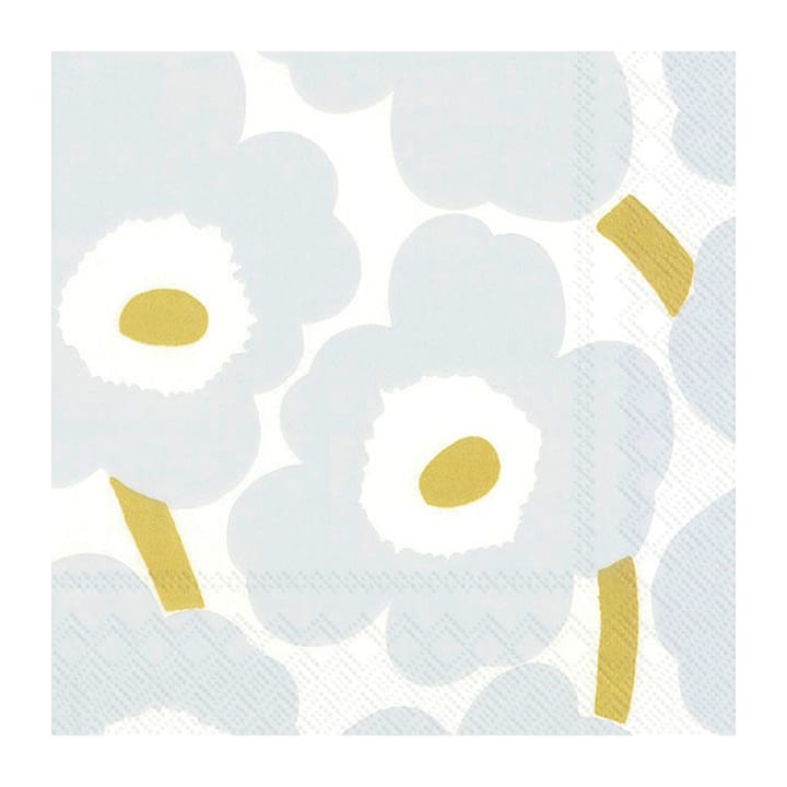 Servilleta Unikko 40x40 cm, set de 20 - White-silver - Marimekko