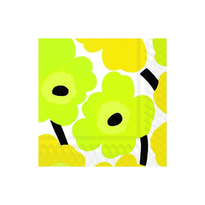 Servilleta Unniko 33x33 cm, set de 20 - amarillo - Marimekko