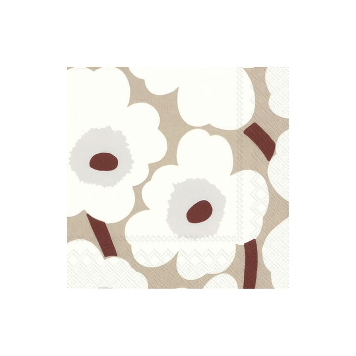 Servilleta Unniko 33x33 cm, set de 20 - blanco-lino - Marimekko