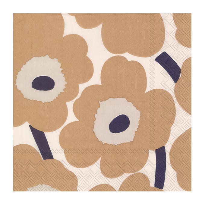 Servilleta Unniko 33x33 cm, set de 20 - Cream linen - Marimekko
