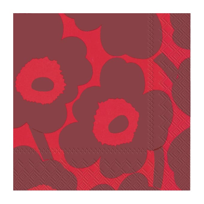 Servilleta Unniko 33x33 cm, set de 20 - rojo-rojo - Marimekko