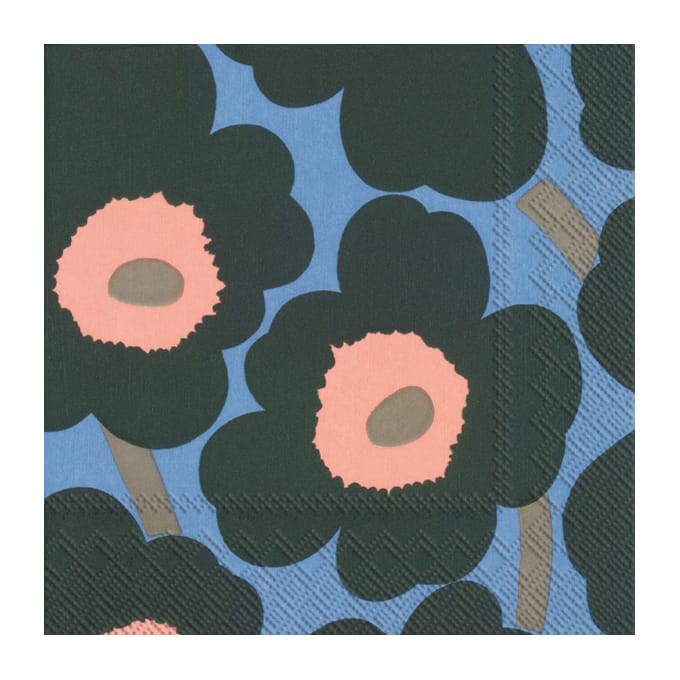 Servilleta Unniko 33x33 cm, set de 20 - verde-azul - Marimekko
