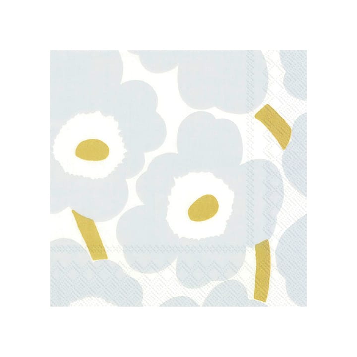 Servilleta Unniko 33x33 cm, set de 20 - White-silver - Marimekko