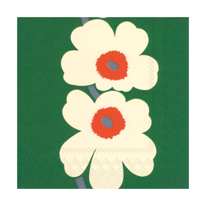 Servilletas Unikko 60 aniversario 33x33 cm 20-pack, Verde Marimekko