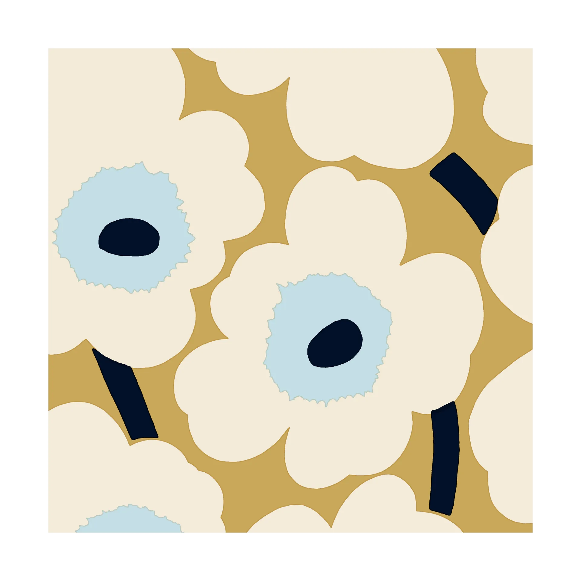 Servilletas Unniko 33x33 cm, 20-pack, Beige-Blue Marimekko
