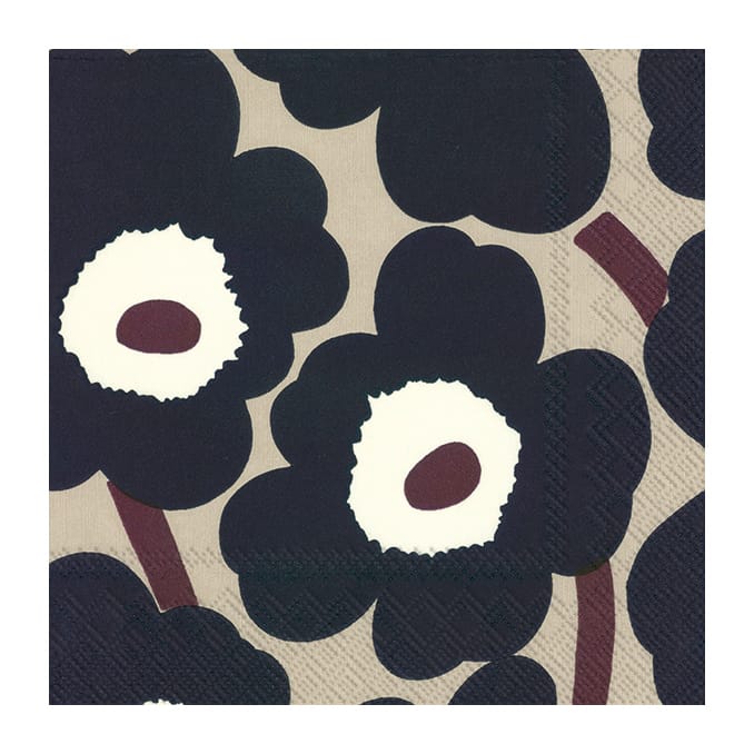 Servilletas Unniko 33x33 cm, 20-pack - Blue linen - Marimekko