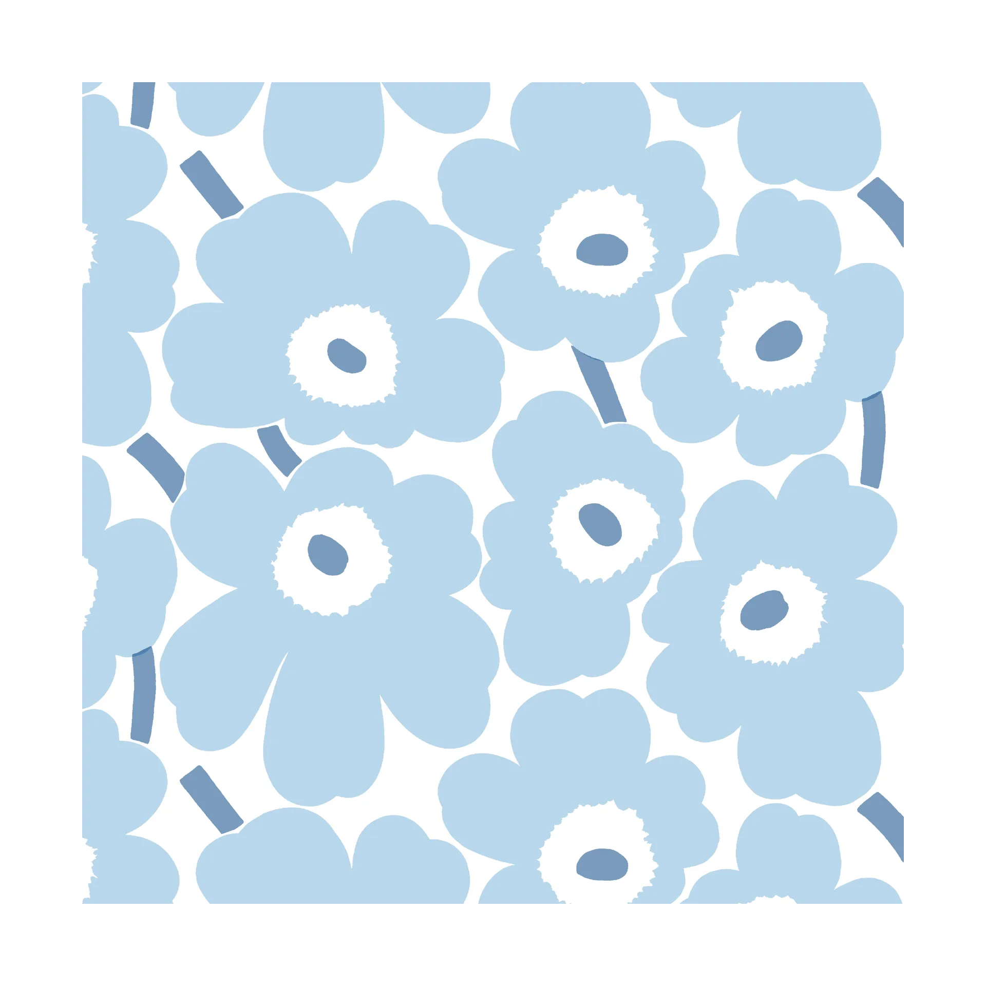 Servilletas Unniko 33x33 cm, 20-pack, Light Blue-White Marimekko