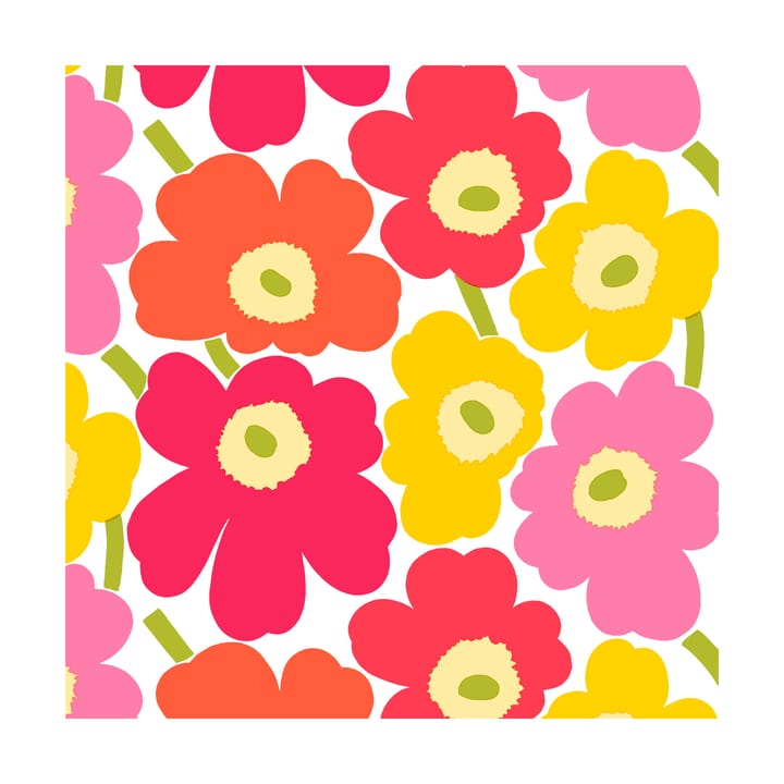 Servilletas Unniko 33x33 cm, 20-pack - Pink-yellow - Marimekko