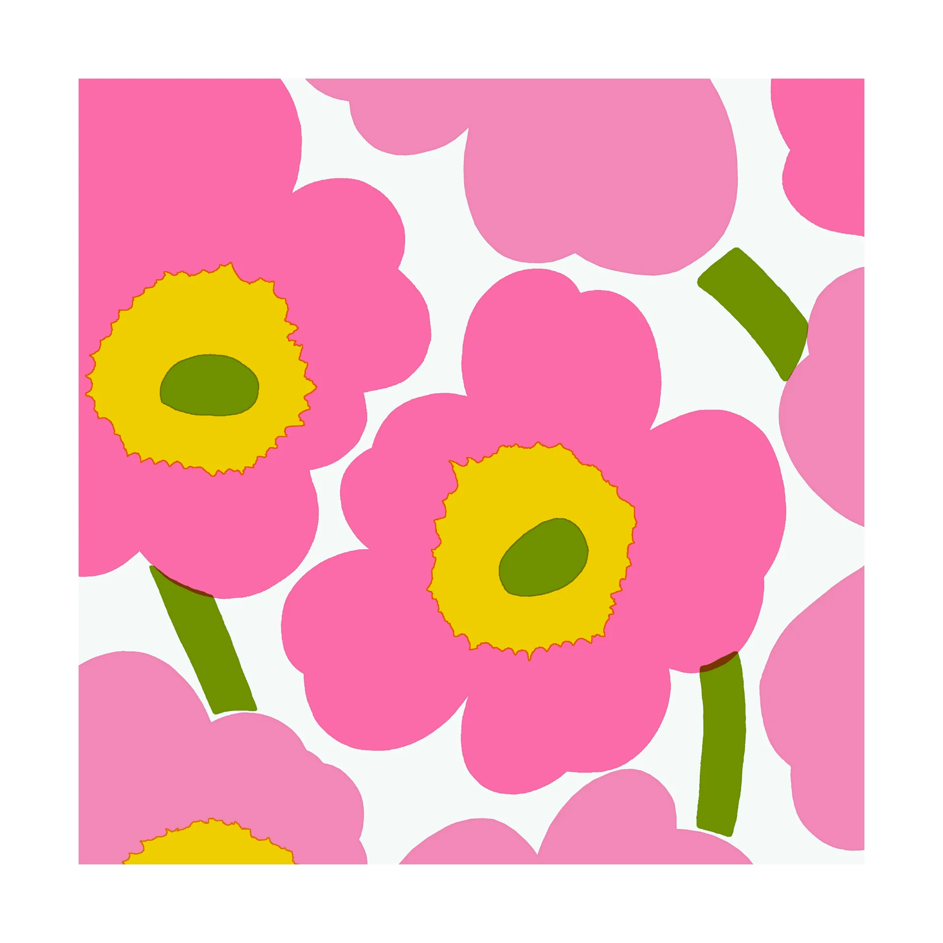 Servilletas Unniko 33x33 cm, 20-pack, Pink Marimekko