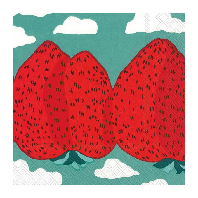 Servilletas Unniko 33x33 cm, 20-pack, rojo Marimekko