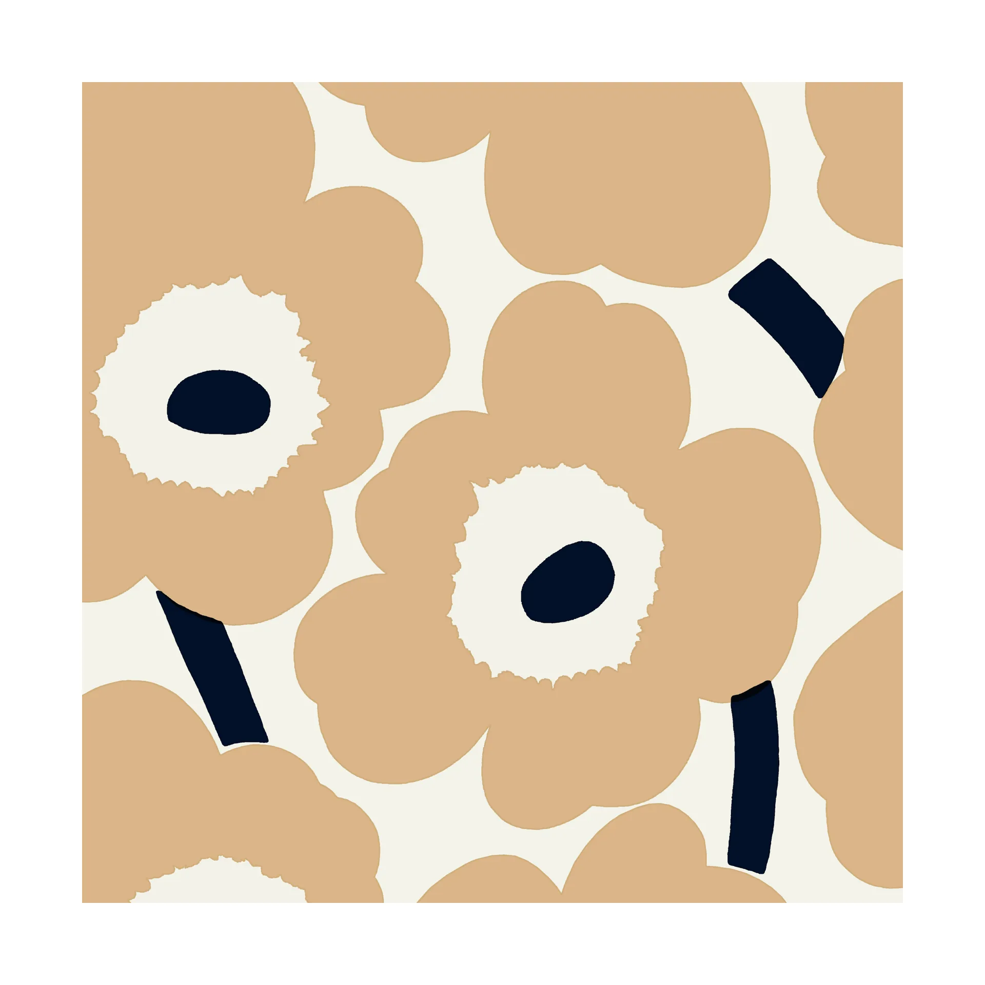 Servilletas Unniko 33x33 cm, 20-pack, Sand-brown Marimekko