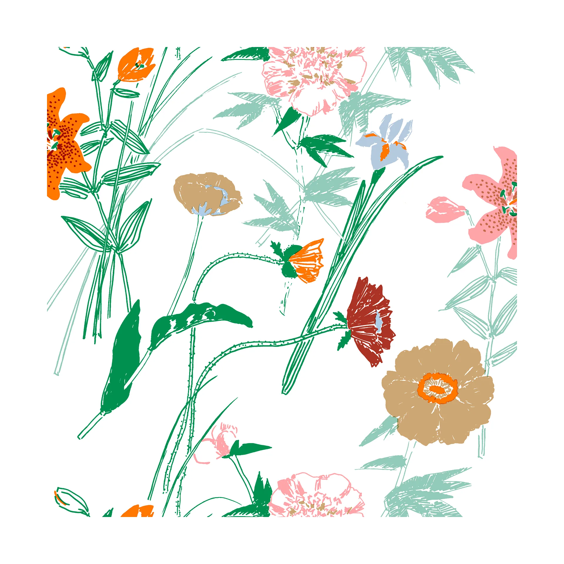 Servilletas Unniko 33x33 cm, 20-pack, White Marimekko