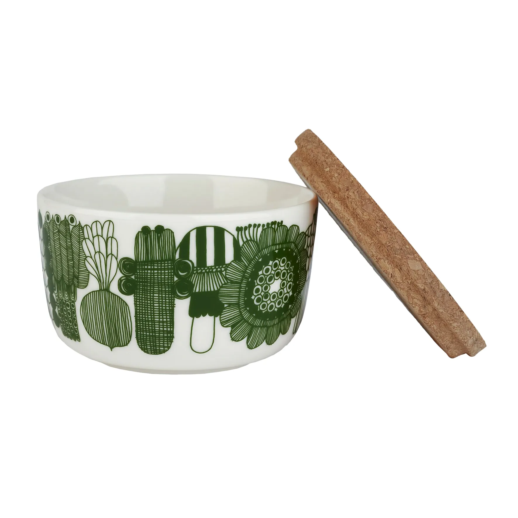 Set de 2 boles Elokuun Varjot 2,5 dl, blanco-verde-rosa Marimekko